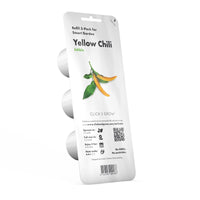 Yellow Chili Pepper Plant Pods / Chili Pepper (Capsicum annuum) plant pods - Click & Grow indoor garden